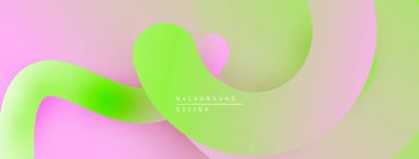 Soyut sıvı şekilleri pembe ve yeşil renkleri harmanlıyor. Pürüzsüz gradyanlar dinamik, modern arka plan tasarımı yaratır. Minimalist estetik.