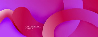 Soyut eğim arkaplanı. Pürüzsüz şekiller örtüşür, dinamik görsel efekt yaratır. Pembe, mor renkler kompozisyona hakim. Modern tasarım ögesi.