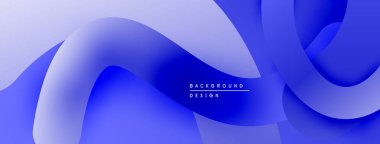 Soyut mavi dalgalar dinamik arkaplan yaratır. Pürüzsüz eğimler, akış şekilleri hareketi, modern tasarım estetiğini akla getiriyor..