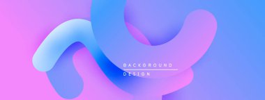 Soyut sıvı şekiller, canlı renklerin karışımı. Pembe, mavi renkler modern arka plan tasarımı yaratır. Yumuşak eğimler, dinamik bileşimler.