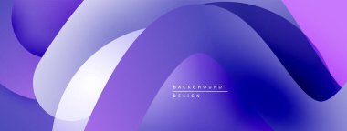 Soyut mor katmanlar dinamik arkaplan yaratır. Yumuşak eğimler, akışkan şekiller modern tasarım elementlerini akla getiriyor. Minimalist estetik.