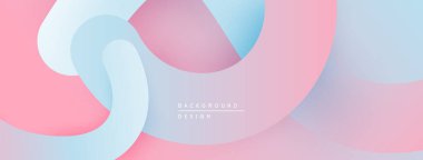 Soyut pastel şekiller örtüşür, yumuşak eğimler yaratır. Minimalist tasarım, modern estetiği çağrıştırıyor. Arkaplanda hafif kıvrımlar var.