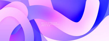 Soyut sıvı şekiller, canlı mor renkler, pürüzsüz gradyanlar. Modern tasarım ögesi, dinamik bileşim, görsel olarak çekici arkaplan.