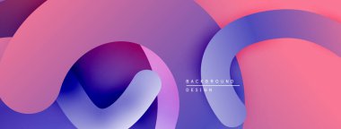 Soyut sıvı şekiller, canlı renklerin karışımı. Pürüzsüz gradyanlar dinamik bileşim oluşturur, modern tasarım ögesi.