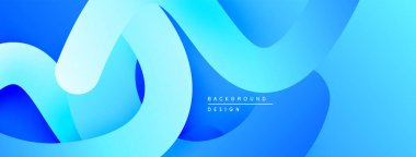 Soyut mavi tasarım akıcı kurdeleler, gradyanlar içerir. Modern estetik, arka planlar ve sunumlar için uygun. Düz eğriler dinamik görsel oluşturur.