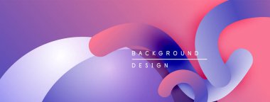 Soyut sıvı şekiller harmanlanır, canlı mor, pembe renkler yaratır. Arkaplan ve sunumlar için modern tasarım ögesi.