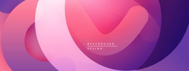 Soyut sıvı şekiller, canlı pembeler, morlar modern arka plan yaratır. Yumuşak eğim, dinamik kompozisyon. Minimalist tasarım unsurları.