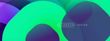 Soyut, enerjik, örtüşen çemberler dinamik, renkli bir arkaplan oluşturur. Gradyan tonları düzgün bir şekilde harmanlanarak, modern görsel cazibe sunar.