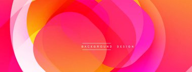 Soyut canlı katmanlar dinamik görsel akış yaratır. Pembe, turuncu, sarı renkler kusursuz bir şekilde harmanlanır. Arka planlar için modern tasarım ögesi.