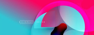 Soyut sıvı şekilleri harmanlanmış canlı turkuaz, pembe, siyah. Modern tasarım üst üste binen katmanlar içeriyor, dinamik görsel efekt yaratıyor. Metin arkaplan tasarımı okur.