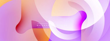 Soyut akışkan şekiller, canlı renklerin karışımı. Gradyan tasarım modern görsel efekt yaratır. Yumuşak kıvrımlar hareketi, enerjiyi gösterir.