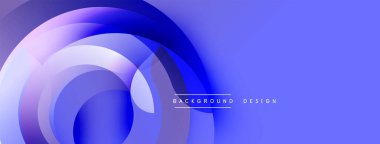 Soyut mavi katmanlar dinamik dairesel tasarım yaratır. Gradyan gölgeler modern görsel cazibe sunar, uygun arkaplan.