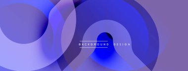Soyut sıvı şekilleri örtüşür, parlak mavi mor renkler yaratır. Arkaplan, pankart ve sunumlar için modern tasarım ögesi.