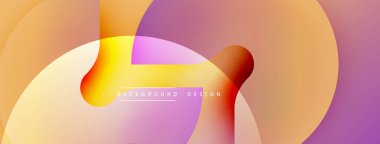 Soyut renkli şekiller dinamik gradyan arkaplan oluşturur. Yumuşak renkler harmanlanır, modern görsel dokuyu oluşturur..