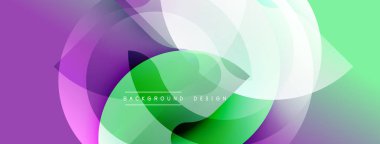 Soyut akışkan şekiller, canlı mor, yeşil renkler. Modern tasarım, yarı saydam katmanlar dinamik görsel efekt yaratır. Yumuşak eğimler, zarif kompozisyon.