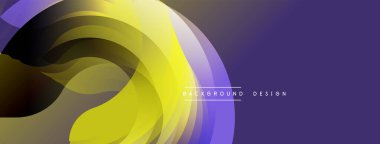 Soyut sarı, mor katmanlar dinamik akış yaratır. Modern tasarım arka planlar ve sunumlar için uygundur. Yumuşak eğimler, zarif kompozisyon.