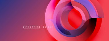 Soyut dinamik çizgiler dairesel şekiller yaratır. Renkler mordan kırmızıya karışıyor. Arka planlar için modern tasarım ögesi.