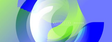 Soyut akışkan şekiller, mavi, yeşil, beyaz renkler. Modern tasarım, pürüzsüz gradyanlar dinamik görsel efekt yaratır.