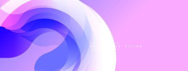 Soyut akışkan şekiller, canlı renkler, pembe mor renkler. Modern tasarım, pürüzsüz eğimler, dinamik kompozisyon. Mevcut en küçük metin.