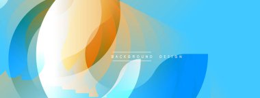 Soyut sıvı şekilleri harmanlanarak dinamik mavi, turuncu, beyaz gradyan oluşturur. Modern tasarım hareket, enerji ve görsel cazibe öneriyor.