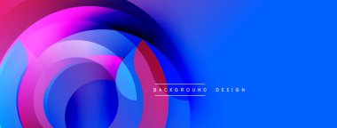 Soyut canlı katmanlar dinamik mavi, pembe, mor gradyan oluşturur. Arkaplan ve sunumlar için modern tasarım ögesi.