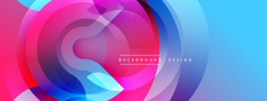 Soyut, canlı çemberler örtüşüyor ve dinamik, renkli bir arkaplan oluşturuyor. Modern tasarım gradyan içerir, metin arkaplan tasarımı okur.