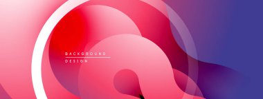 Soyut sıvı şekilleri, canlı pembeler, morlar, kırmızılar. Arka planlar ve sunumlar için modern tasarım öğesi. Yumuşak gradyanlar dinamik görsel akış oluşturur.