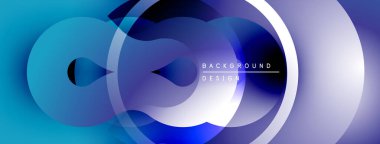 Soyut akışkan şekiller, canlı mavi mor gradyanlar. Modern tasarım elementleri dinamik görsel deneyimler yaratır. Minimalist kompozisyon.