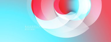 Soyut tasarım özellikleri üst üste biniyor. Mavi, kırmızı, beyaz gradyanlar modern görsel efekt yaratır. Sunumlar için minimalist arkaplan.