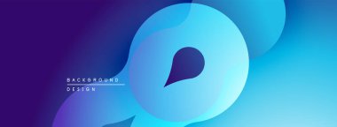 Soyut akışkan şekiller, parlak mavi eğimler. Modern tasarım, pürüzsüz kıvrımlar dinamik bileşim yaratır. Arkaplan hareket ve derinlik öneriyor.