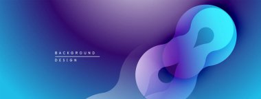 Soyut sıvı şekilleri mor, mavi renkleri harmanlıyor. Gradyan arka plan dinamik görsel efekt yaratır. Modern tasarım ögesi.