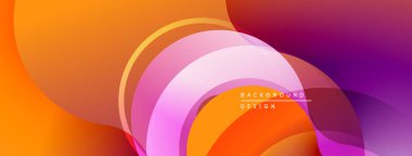 Soyut renkli katmanlar akışkan şekiller yaratır. Gradyan renkler harmanlanır ve dinamik görsel kompozisyon oluşturur. Modern tasarım ögesi.