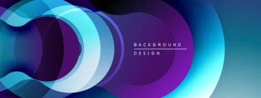 Soyut akışkan şekiller, canlı mor, mavi renkler. Modern tasarım, pürüzsüz gradyanlar dinamik görsel efekt yaratır. Minimalist estetik.