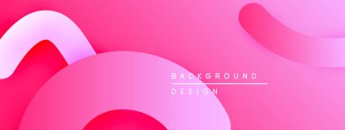 Soyut pembe arka plan. Üst üste binen şekiller akışkan ve modern tasarım yaratır. Renkler yumuşak görsel cazibe sunar. Minimalist estetik.