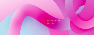 Soyut sıvı şekiller, pembeler, maviler modern arka plan yaratır. Yumuşak eğimler hareket ve derinlik olduğunu gösteriyor. Minimalist tasarım.