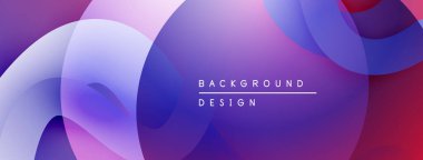 Soyut sıvı şekilleri, mor renkler baskın gelir. Modern tasarım, pürüzsüz eğimler dinamik kompozisyon yaratır. Minimalist estetik.