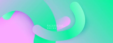 Soyut sıvı şekilleri pembe, mor, turkuaz renkleri harmanlıyor. Modern tasarım hareketi, enerjiyi, yumuşak eğilimleri çağrıştırıyor. Dijital projeler için minimalist arkaplan ideali.