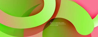 Soyut renkli katmanlar dinamik arkaplan yaratır. Pürüzsüz şekiller üst üste binerek modern tasarımı oluşturur. Gradyan renkler pürüzsüz harmanlanır.