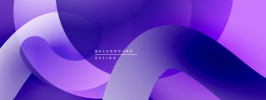 Soyut mor arkaplan. Akan şekiller dinamik görsel efektler yaratır. Dijital projeler için modern tasarım.