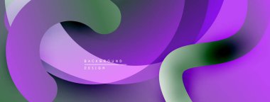 Soyut sıvı şekiller, canlı mor renkler, pürüzsüz gradyanlar. Arkaplan ve sunumlar için modern tasarım ögesi.