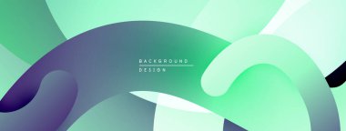 Soyut akışkan şekiller, gradyanlar, havalı tonlar kompozisyona hakim. Minimalist tasarım modern estetiği akla getiriyor. Arkaplanda pürüzsüz geçişler.