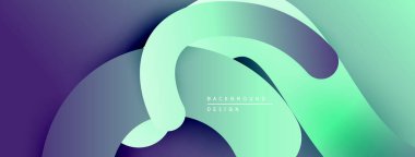 Soyut akışkan şekiller, canlı renkler. Gradyan geçişler dinamik görsel efekt yaratır. Arka planlar için modern tasarım ögesi.