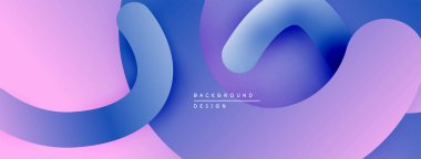 Soyut akışkan şekiller, canlı mor renkler, pürüzsüz gradyanlar modern arkaplan tasarımı yaratır. Minimalist estetik, dinamik kompozisyon.