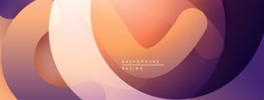 Soyut akışkan şekiller, sıcak renkler karışımı. Gradyan tasarım modern görsel doku yaratır. Yumuşak kıvrımlar hareketi, derinliği gösterir.