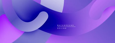 Soyut sıvı şekiller, canlı mor renkler, modern tasarım. Pürüzsüz gradyanlar dinamik görsel akış yaratır. Arkaplan ögesi.