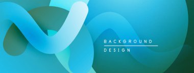 Soyut akışkan şekiller, havalı maviler, yeşiller modern arka plan yaratır. Minimalist tasarım, pürüzsüz gradyanlar görsel ahenk sunar.