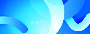 Soyut mavi arkaplan. Üst üste binen şekiller dinamik ve modern görsel efektler yaratır. Yumuşak eğimler derinlik ve sadelik sunar.