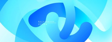 Soyut mavi tasarım. Pürüzsüz akış şekilleri dinamik görsel efektler yaratır. Işık eğimleri derinliği ve modern estetiği arttırır.