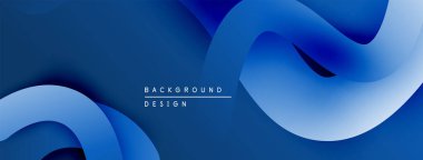 Soyut mavi katmanlar akışkan şekiller yaratır. Modern tasarım, pürüzsüz eğimler, dinamik kompozisyon. Sunumlar ve web siteleri için mükemmel arkaplan.