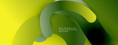 Soyut sıvı şekilleri, canlı yeşil renkler, pürüzsüz gradyanlar. Modern tasarım ögesi, projeler için mükemmel arkaplan.